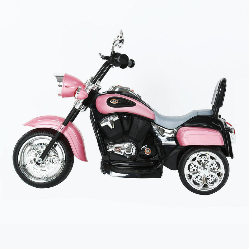 Electric Pink Motorcycle Ride-On Toy with MP3 Player - Suitable for Ages 2-4 Years - 6V 3-Wheel Design