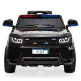 Electric Police SUV Ride-On Car for Kids with Remote Control and LED Lights
