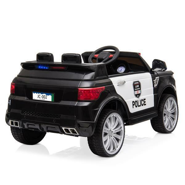 Electric Police SUV Ride-On Toy Car for Kids with 2 Speeds, Lights, Music, and Siren