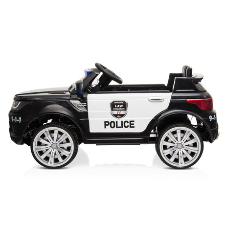 Electric Police Truck SUV for Kids with Siren, Music, LED Lights, and Remote Control - 12V