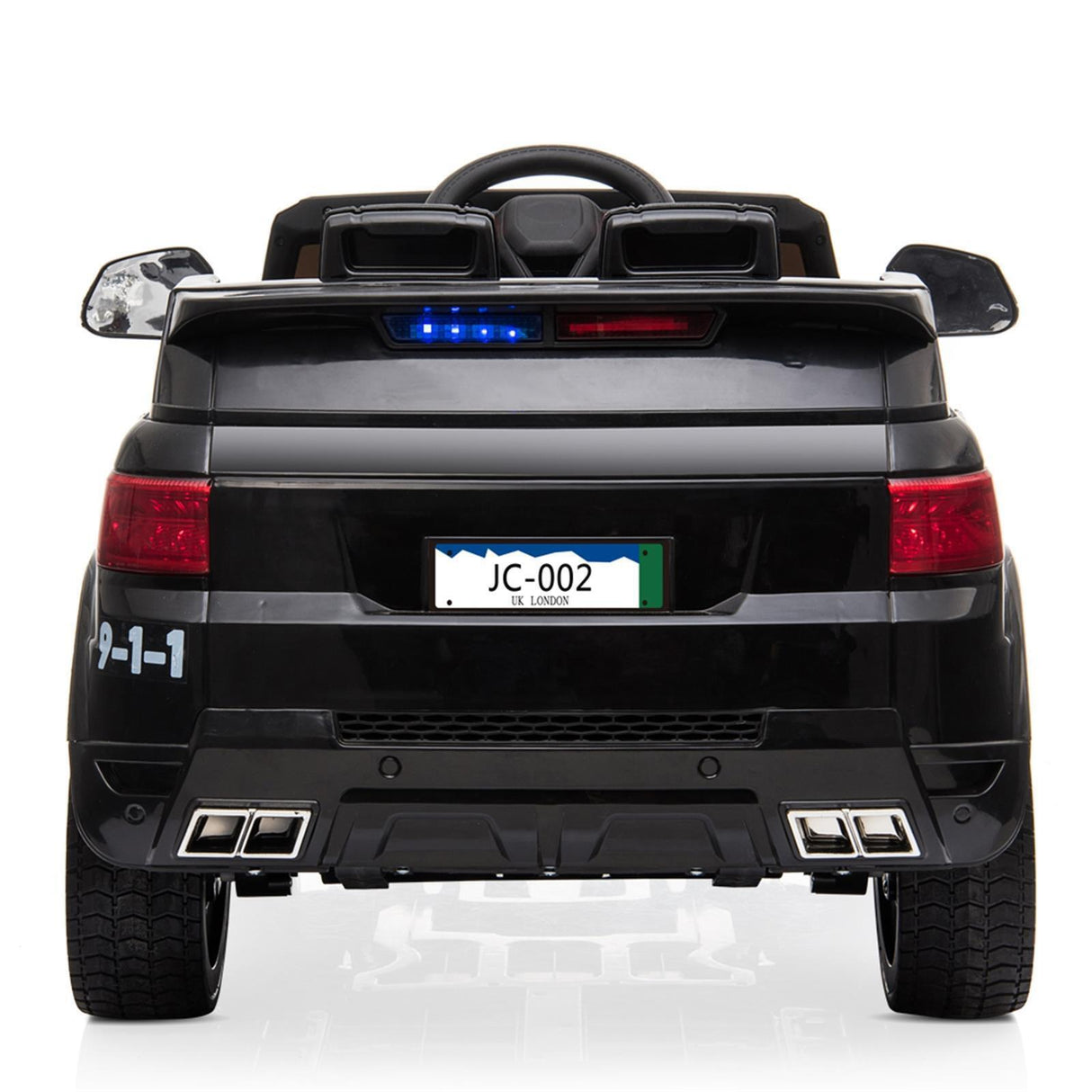 Electric Police Truck SUV for Kids with Siren, Music, LED Lights, and Remote Control - 12V