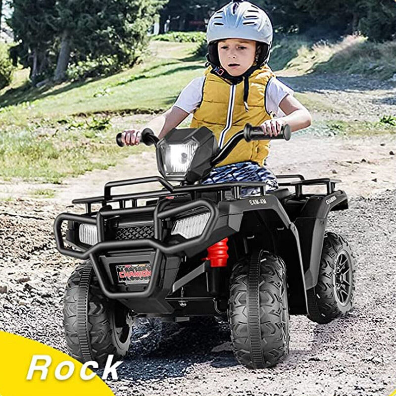Electric ATV Quad for Kids with LED Lights and 2 Speed Options