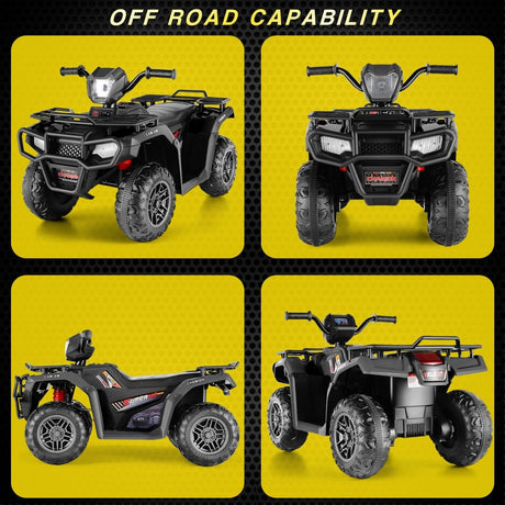 Electric 4-Wheeler Quad for Kids with 12V Battery, AUX Port, and USB