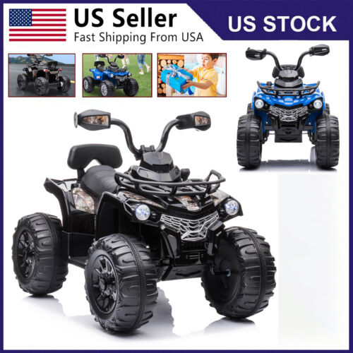 Electric Quad ATV Car for Kids 3-9 Years - 12V Battery Powered 4-Wheeler Truck