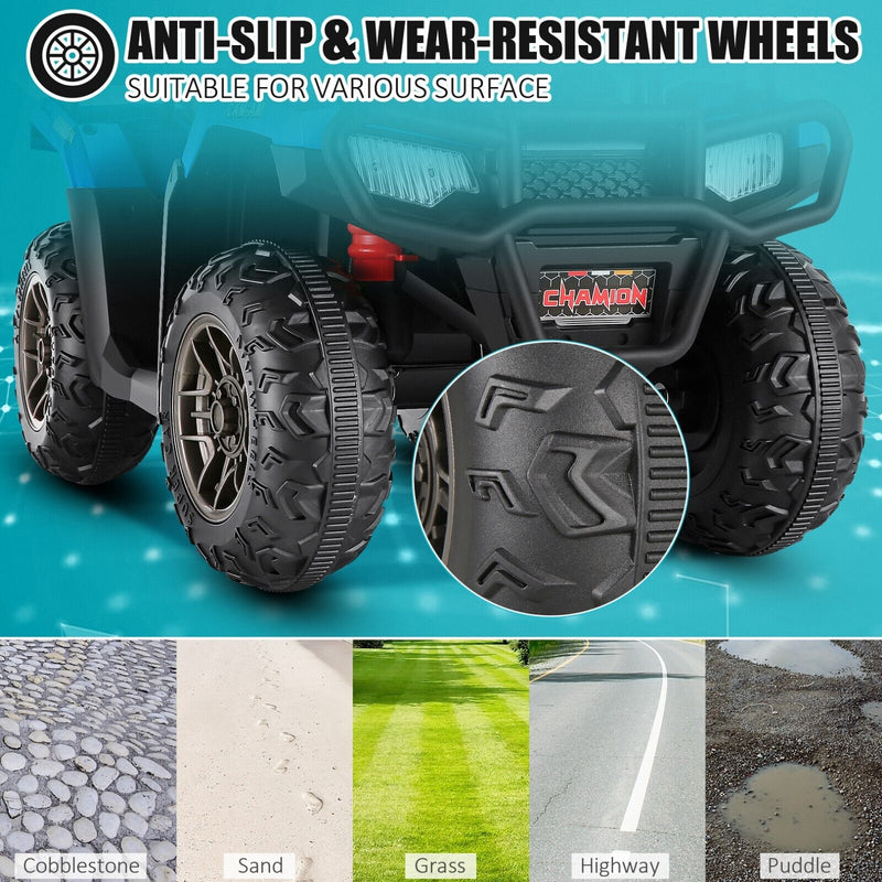 Electric Quad ATV Car for Kids with MP3 Music Player - 12V Battery Powered 4-Wheeler Truck