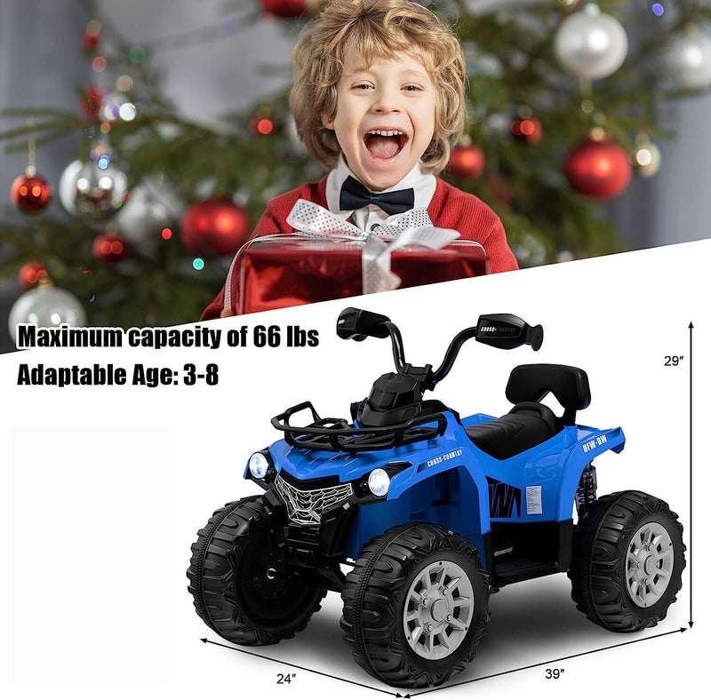 Electric Quad ATV for Kids - 12V Battery Powered with Low & High Speed Options