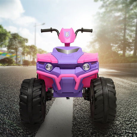 Electric Quad Car Toy for Kids with LED Headlights and Horn - 12V Ride-On ATV 4 Wheeler