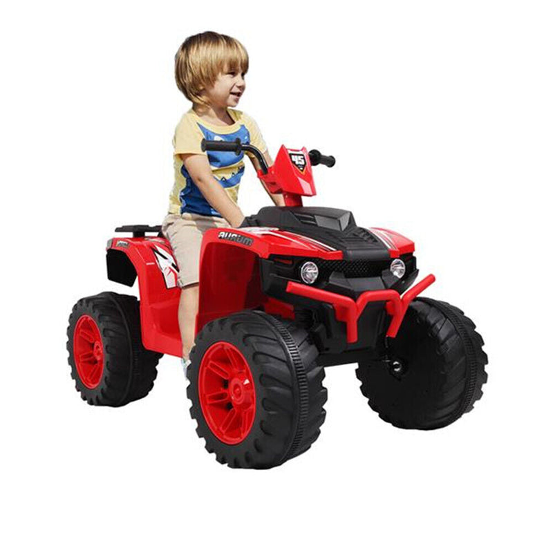 Electric Quad Car Toy for Kids with LED Headlights and Horn - 12V Ride-On ATV 4 Wheeler