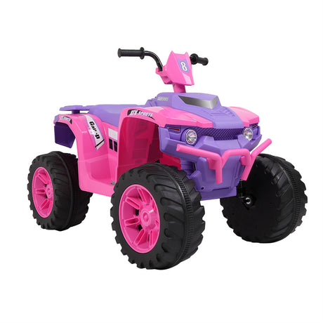 Electric Quad Car Toy for Kids with LED Headlights and Horn - 12V Ride-On ATV 4 Wheeler