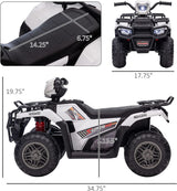 Electric Quad Ride-On Car for Kids with MP3 Music Player - 12V Battery Powered 4-Wheeler Truck