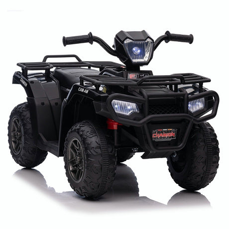 12V Battery Powered Kids Quad ATV Toy with LED Headlights