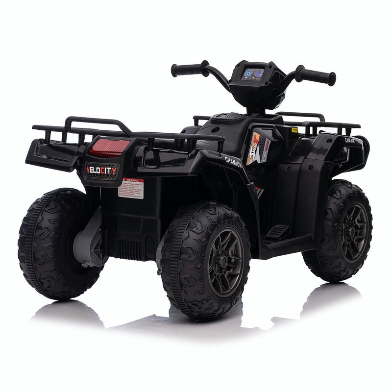 12V Battery Powered Kids Quad ATV Toy with LED Headlights