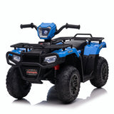 12V Battery Powered Kids Quad ATV Toy with LED Headlights