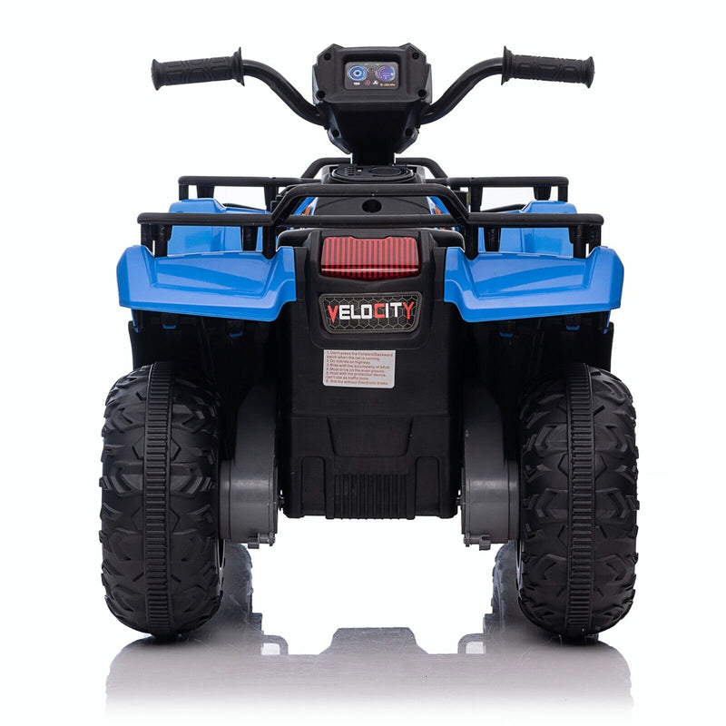 12V Battery Powered Kids Quad ATV Toy with LED Headlights