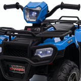 12V Battery Powered Kids Quad ATV Toy with LED Headlights