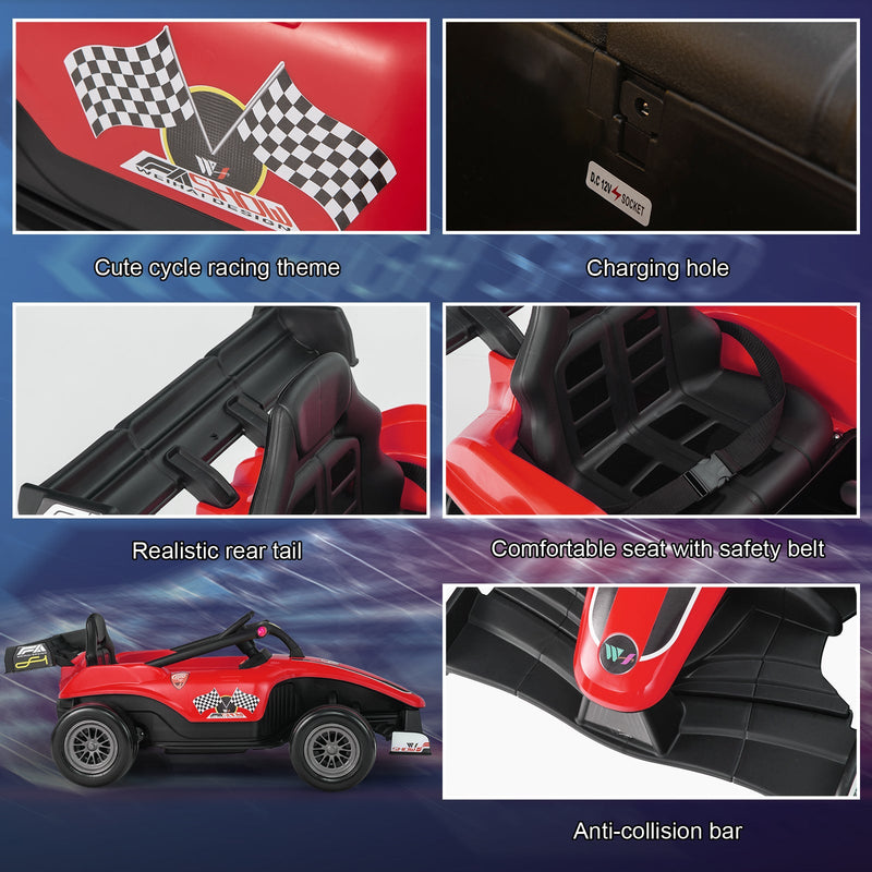 Electric Racing Truck for Kids with 2 Speeds, Remote Control, MP3 Player, and Lights - 12V