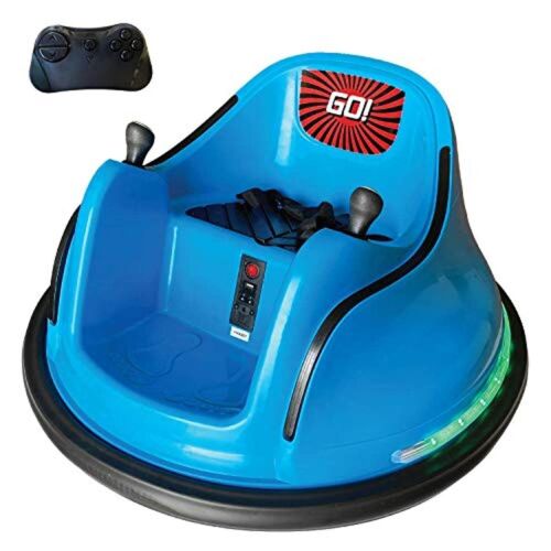 Electric RC Kids Bumper Car with Light and Music - Blue La... by The Bubble Factory