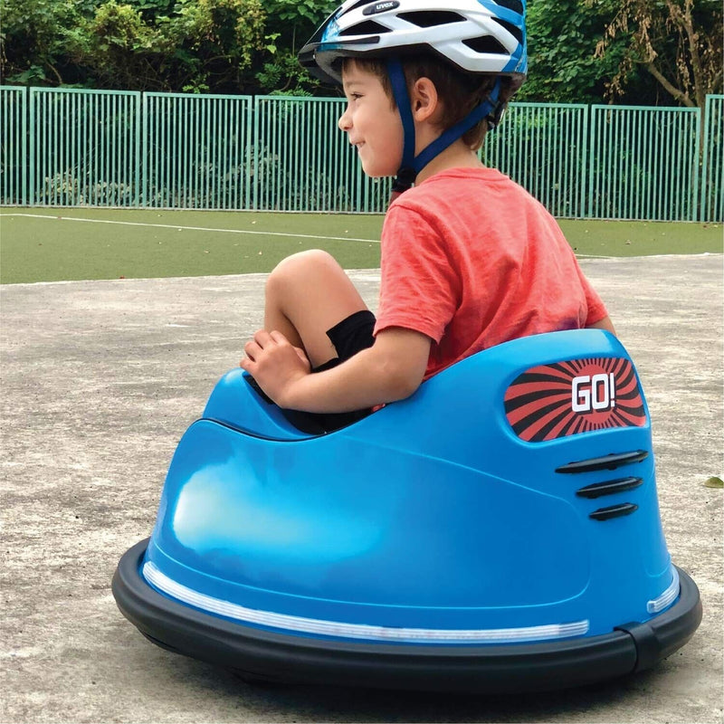Electric RC Kids Bumper Car with Light and Music - Blue La... by The Bubble Factory