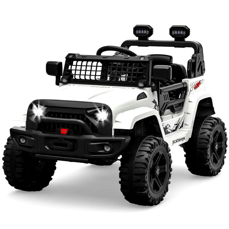 Electric Kids Ride-On Jeep SUV with 2 Speeds, Remote Control, LED Lights, and Music