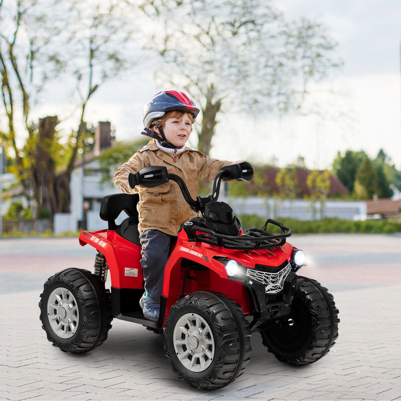 Electric Ride-On ATV for Kids with 2 Speeds, MP3 Player, and Headlights - Red
