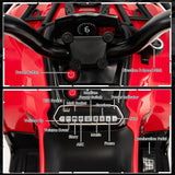 Electric Ride-On ATV for Kids with 2 Speeds, MP3 Player, and Headlights - Red