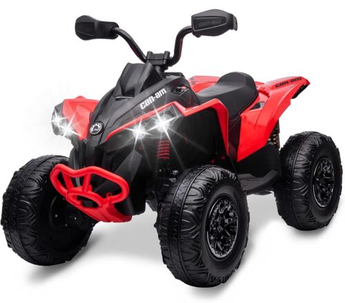 Electric Ride-On ATV Quad Car for Kids with MP3 Player and 4WD - Red