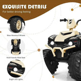 Electric Ride-On ATV Quad for Kids with LED Lights, Music, and Headlights