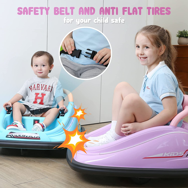 Electric Ride-On Bumper Car for Toddlers - 12V Baby Bumper Car with Dual Driving Capabilities