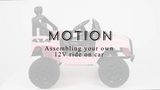 Electric Ride-On Car for Kids with LED Lights and 3 Adjustable Speeds