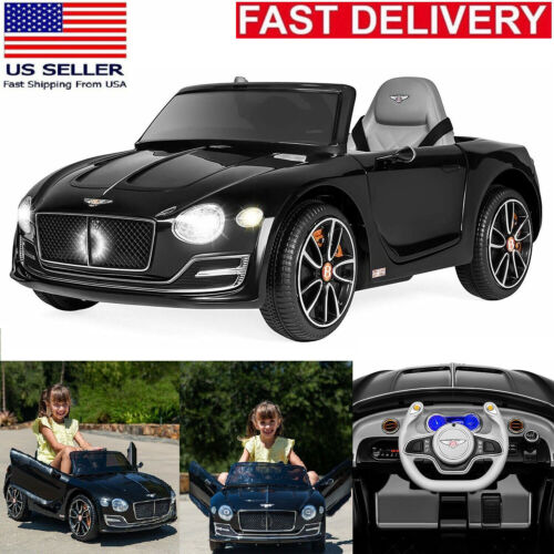 Electric Ride-On Car for Kids with 2 Speeds, Remote Control, and LED Lights - Officially Licensed by Bentley