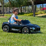 Electric Ride-On Car for Kids with 2 Speeds, Remote Control, and LED Lights - Officially Licensed by Bentley