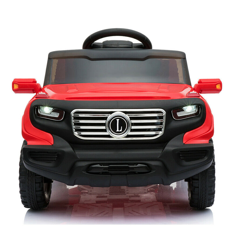 Electric Ride-On Car for Kids with 3 Speeds, Music Player, and Remote Control - Red