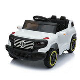 Electric Ride-On Car for Kids with 3 Speeds, Music Player, and Remote Control - White