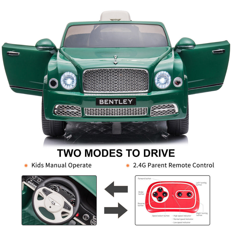 Electric Ride-On Car for Kids with LED Headlights and 2 Speed Options