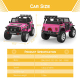 Electric Ride-On Car for Kids with LED Lights, MP3 Player, and Remote Control - 2 Seats, 12V