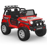 12V Electric Jeep Toy Car for Kids with LED Lights, MP3 Player, and Remote Control - Perfect Gift for Boys and Girls