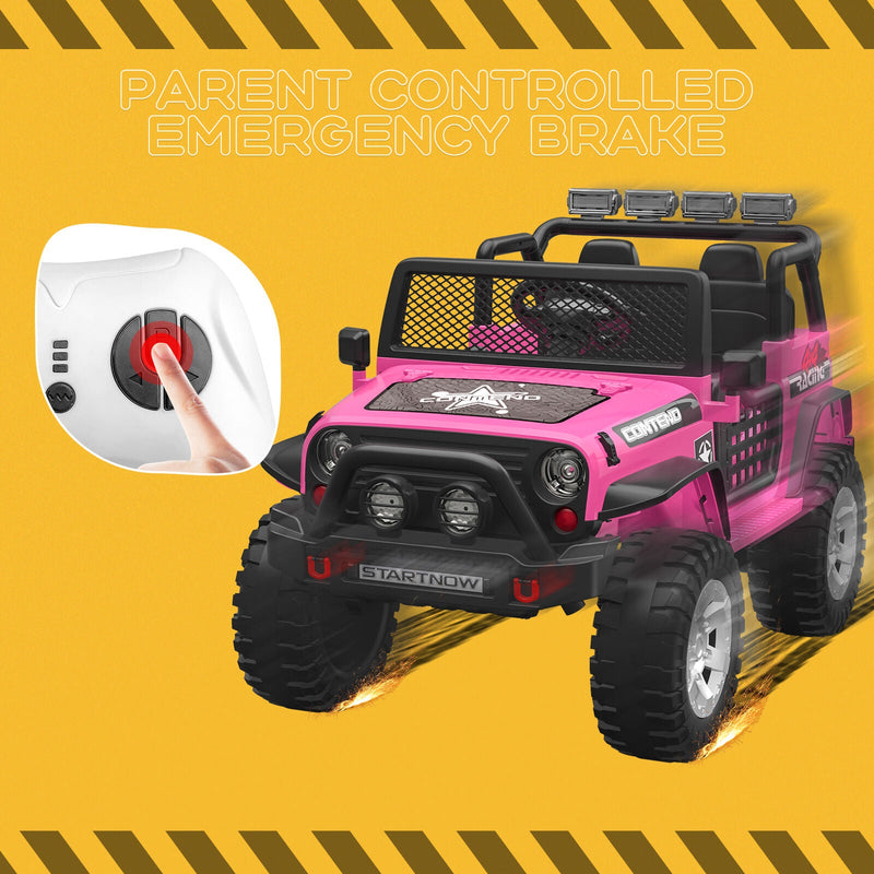 12V Electric Jeep Toy Car for Kids with LED Lights, MP3 Player, and Remote Control - Perfect Gift for Boys and Girls