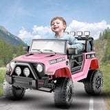 Electric Ride-On Car for Kids with LED Lights, Music, and Remote Control - 3 Speed Options