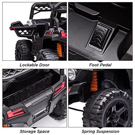 Electric Ride-On Car for Kids with LED Lights, Music, and Remote Control - Perfect Gift for Little Drivers!