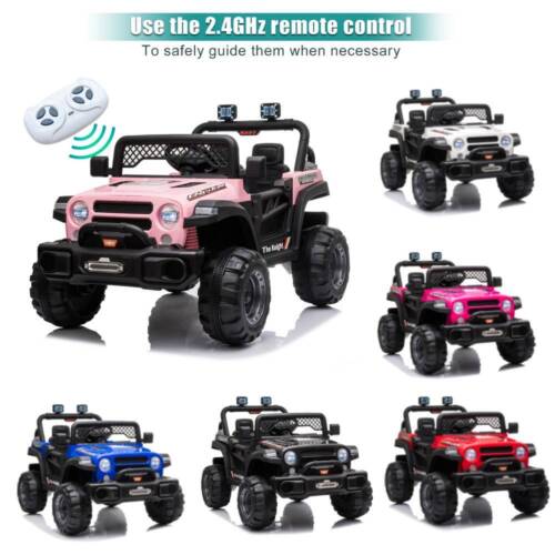 Electric Ride-On Car for Kids with MP3, LED Lights, Remote Control, and Adjustable Seat Belt