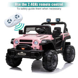 Electric Ride-On Car for Kids with MP3, LED Lights, Remote Control, and Adjustable Seat Belt