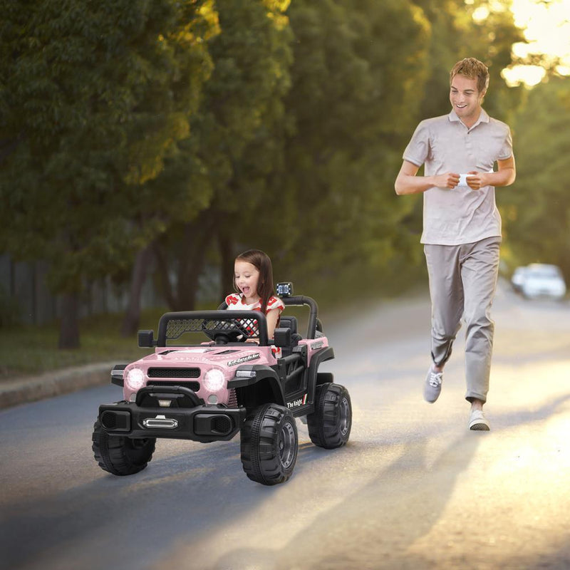Electric Ride-On Car for Kids with MP3, LED Lights, Remote Control, and Adjustable Seat Belt