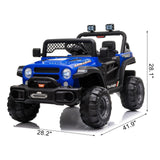 Electric Ride-On Car for Kids with MP3, LED Lights, Remote Control, and Adjustable Seat Belt