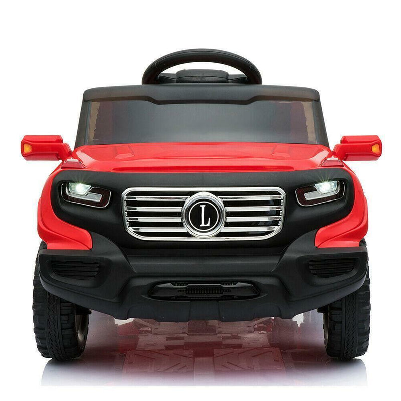Electric Ride-On Car for Kids with MP3 Player, Lights, and Remote Control - Red