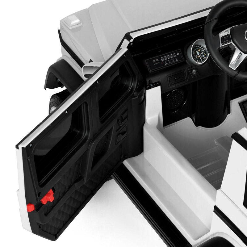 Mercedes-Benz 12V Kids Ride On Car with Music, LED Lights, Bluetooth, and Remote Control