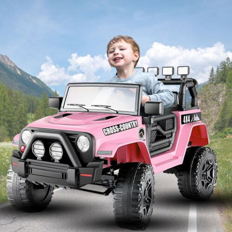 Electric Ride-On Car for Kids with Parental Remote Control - 12V Truck Design