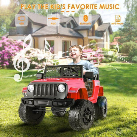 Electric Ride-On Car for Kids with Parental Remote Control - 12V Truck Toy