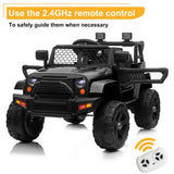 Electric Ride-On Car for Kids with Parental Remote Control - Black