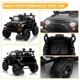 Electric Ride-On Car for Kids with Parental Remote Control - Black