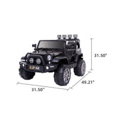 Electric Ride-On Car for Kids with Remote Control - 12V Rechargeable Battery, 4 mph Speed, Black